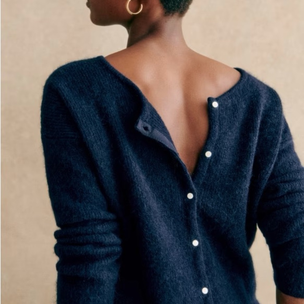 Sézane Gaspard Navy Cardigan size XS
